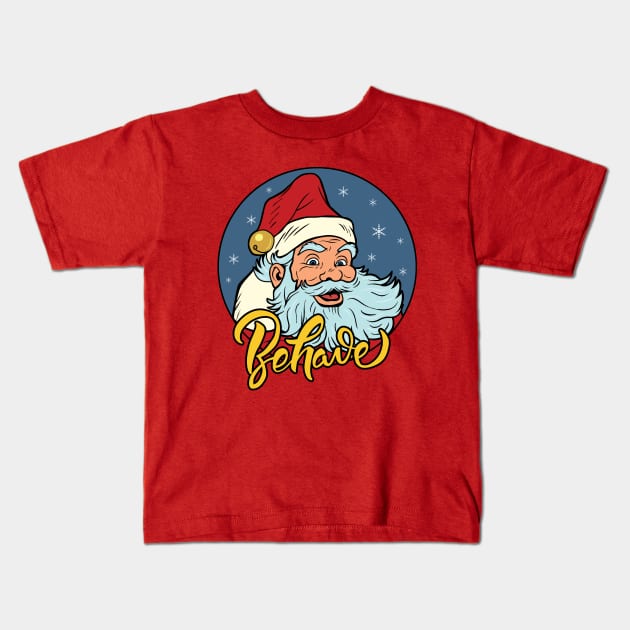 Pop Art Santa Kids T-Shirt by valentinahramov